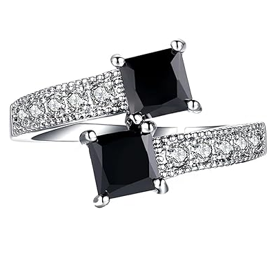 Chimes Ring for women Elegant Crystal Platinum Plated Adjustable Ring